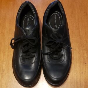 Rockport Women's Black Leather Oxfords